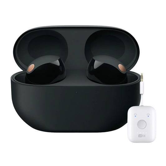 Sony WF-1000XM5 Truly Wireless Noise Canceling Earbuds (Black) Bundle with Bluetooth Audio Transmitter (2 Items)