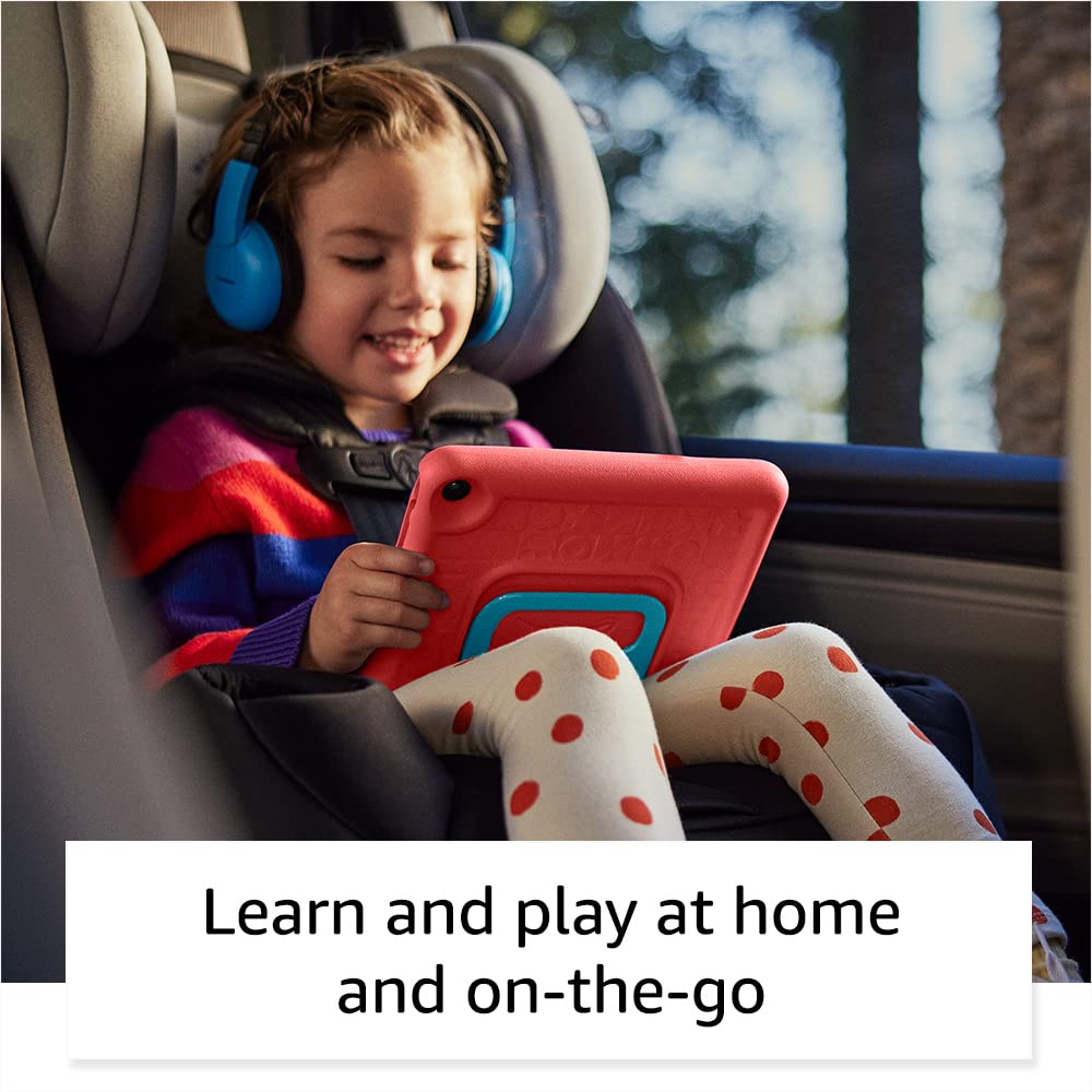 Amazon Fire 7 Kids tablet (newest model) ages 3-7. Top-selling 7" kids tablet on Amazon. Includes 6 months of ad-free and exclusive content, easy parental controls, 10-hr battery, 16 GB, Purple