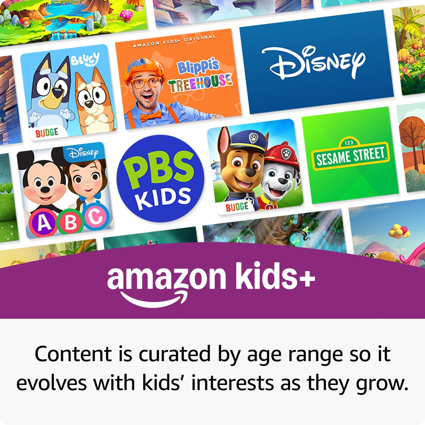 Amazon Fire 7 Kids tablet (newest model) ages 3-7. Top-selling 7" kids tablet on Amazon. Includes 6 months of ad-free and exclusive content, easy parental controls, 10-hr battery, 16 GB, Purple